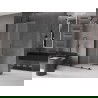 Mexen Velar Walk-in Shower Panel 85 x 200 cm, Frosted 8 mm, Black - 871-085-000-33-70