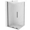 Mexen Velar sliding shower wall Walk-in 110 x 200 cm, frosted 8 mm, black - 871-110-000-33-70