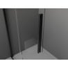 Mexen Velar Walk-in Shower Screen Sliding 120 x 200 cm, Frosted 8 mm, Black - 871-120-000-33-70