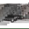 Mexen Velar Walk-in Shower Screen 140 x 200 cm, Frosted 8 mm, Black - 871-140-000-33-70
