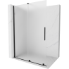 Mexen Velar Walk-in Shower Screen 140 x 200 cm, Frosted 8 mm, Black - 871-140-000-33-70