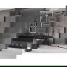 Mexen Velar Walk-in Shower Screen 140 x 200 cm, Frosted 8 mm, Black - 871-140-000-33-70