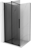 Mexen Velar Sliding Shower Wall Walk-in 90 x 200 cm, Graphite 8 mm, Black - 871-090-000-43-70