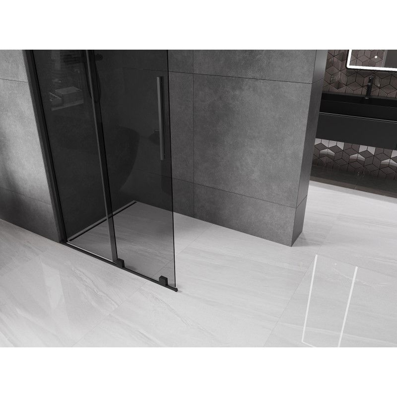 Mexen Velar sliding shower wall Walk-in 70 x 200 cm, graphite 8 mm, black - 871-070-000-43-70