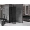 Mexen Velar Sliding Shower Wall Walk-in 90 x 200 cm, Graphite 8 mm, Black - 871-090-000-43-70