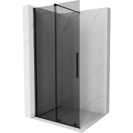 Mexen Velar Sliding Shower Screen Walk-in 75 x 200 cm, Graphite 8 mm, Black - 871-075-000-43-70