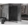Mexen Velar sliding shower screen Walk-in 140 x 200 cm, graphite 8 mm, black - 871-140-000-43-70
