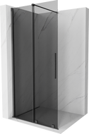 Mexen Velar sliding shower wall Walk-in 75 x 200 cm, graphite 8 mm, gun gray brushed - 871-075-000-43-66