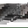Mexen Velar Walk-in Shower Wall Sliding 75 x 200 cm, Graphite 8 mm, Gun Gray Brushed - 871-075-000-43-66