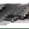 Mexen Velar Walk-in Shower Wall Sliding 75 x 200 cm, Graphite 8 mm, Gun Gray Brushed - 871-075-000-43-66