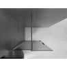 Mexen Velar Walk-in Shower Panel 100 x 200 cm, Graphite 8 mm, Brushed Gun Gray - 871-100-000-43-66