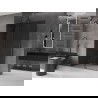 Mexen Velar walk-in shower wall sliding 150 x 200 cm, graphite 8 mm, brushed gun gray - 871-150-000-43-66