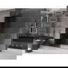 Mexen Velar walk-in shower wall sliding 150 x 200 cm, graphite 8 mm, brushed gun gray - 871-150-000-43-66