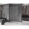 Mexen Velar Walk-in Shower Screen 130 x 200 cm, Frosted 8 mm, Gun Metal - 871-130-000-33-95