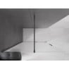 Mexen Velar Walk-in Shower Screen 130 x 200 cm, Frosted 8 mm, Gun Metal - 871-130-000-33-95