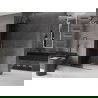 Mexen Velar Walk-in Shower Panel 75 x 200 cm, Graphite 8 mm, Gun Metal - 871-075-000-43-95