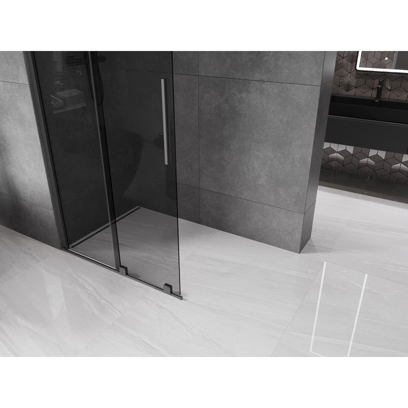 Mexen Velar sliding shower screen Walk-in 75 x 200 cm, graphite 8 mm, gun metal - 871-075-000-43-95