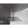 Mexen Velar sliding shower wall Walk-in 70 x 200 cm, graphite 8 mm, gun metal - 871-070-000-43-95