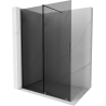 Mexen Velar Walk-in Sliding Shower Wall 150 x 200 cm, Graphite 8 mm, Gun Metal - 871-150-000-43-95