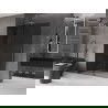 Mexen Velar Walk-in Shower Panel 160 x 200 cm, Graphite 8 mm, Gun Metal - 871-160-000-43-95