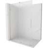 Mexen Velar Walk-in Shower Wall 140 x 200 cm, Frosted 8 mm, Brushed Nickel - 871-140-000-33-97