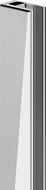 Mexen wall strip for shower wall, chrome - 800-00-01