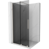 Mexen Velar Walk-in Shower Wall 100 x 200 cm, Graphite 8 mm, Brushed Nickel - 871-100-000-43-97