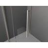 Mexen Velar sliding shower wall Walk-in 100 x 200 cm, graphite 8 mm, brushed nickel - 871-100-000-43-97