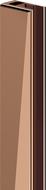 Mexen wall strip for shower wall, rose gold - 800-00-60