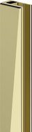 Mexen wall strip for shower wall, gold - 800-00-50