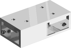 Mexen T-connector for wall brackets, chrome - 800-09-01