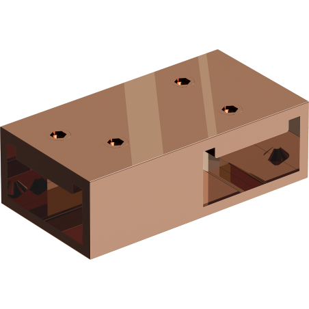 Mexen T-connector for wall brackets, rose gold - 800-09-60