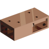 Mexen Uni-T T connector for wall brackets, rose gold - 800-09-60