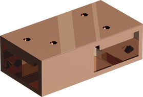 Mexen Uni-T T connector for wall brackets, rose gold - 800-09-60