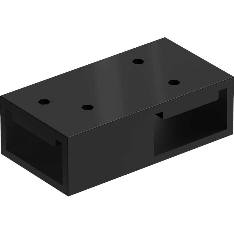 Mexen T-connector for wall brackets, black - 800-09-70