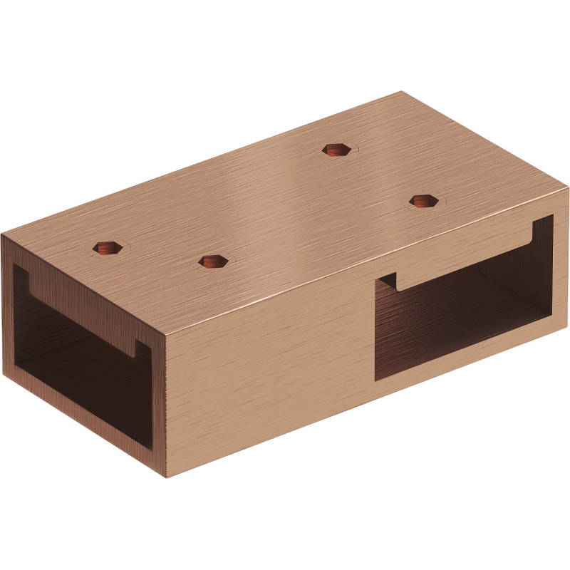 Mexen Uni-T T-connector for wall brackets, brushed copper - 800-09-65