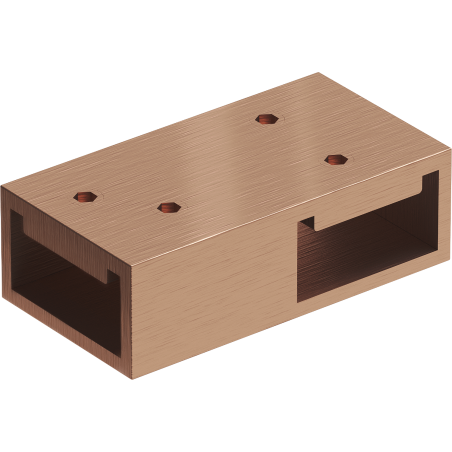 Mexen T connector for wall brackets, brushed copper - 800-09-65