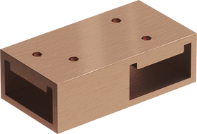 Mexen T connector for wall brackets, brushed copper - 800-09-65