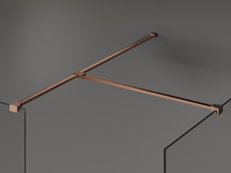 Mexen T connector for wall brackets, brushed copper - 800-09-65