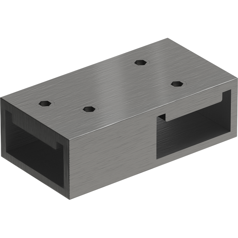 Mexen T-connector for wall supports, brushed gun gray - 800-09-66
