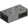 Mexen T-connector for wall supports, brushed gun gray - 800-09-66