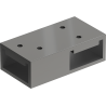 Mexen T-Connector for Wall Supports, Gun Metal - 800-09-95