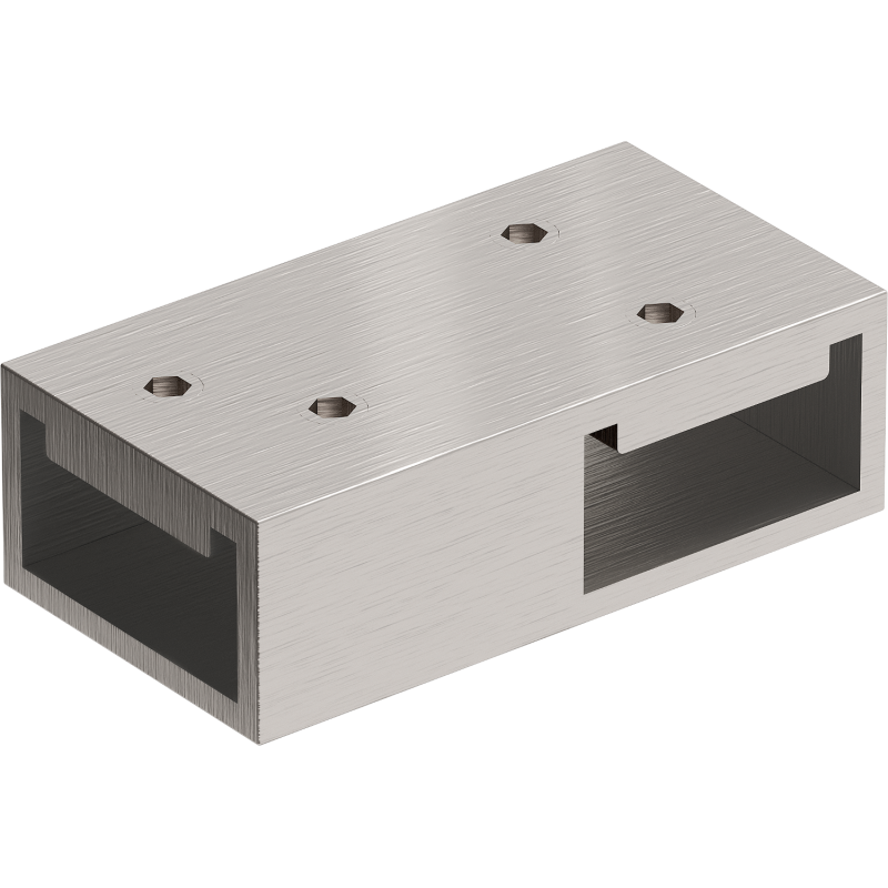 Mexen T connector for wall brackets, brushed nickel - 800-09-97