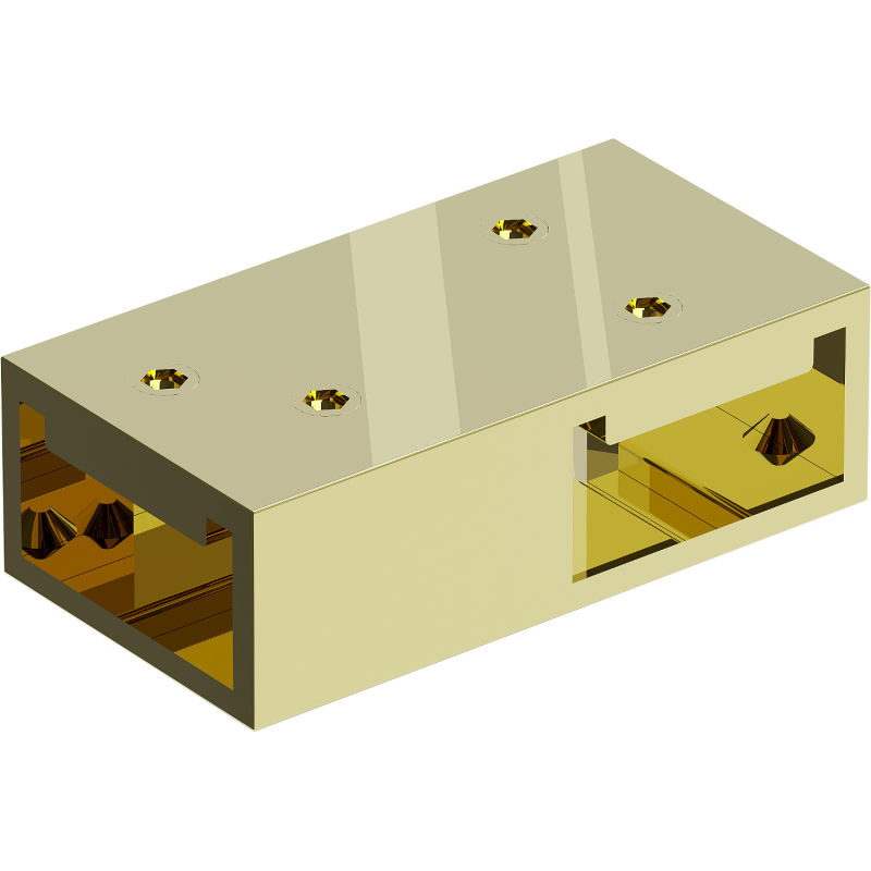Mexen T-connector for wall brackets, gold - 800-09-50