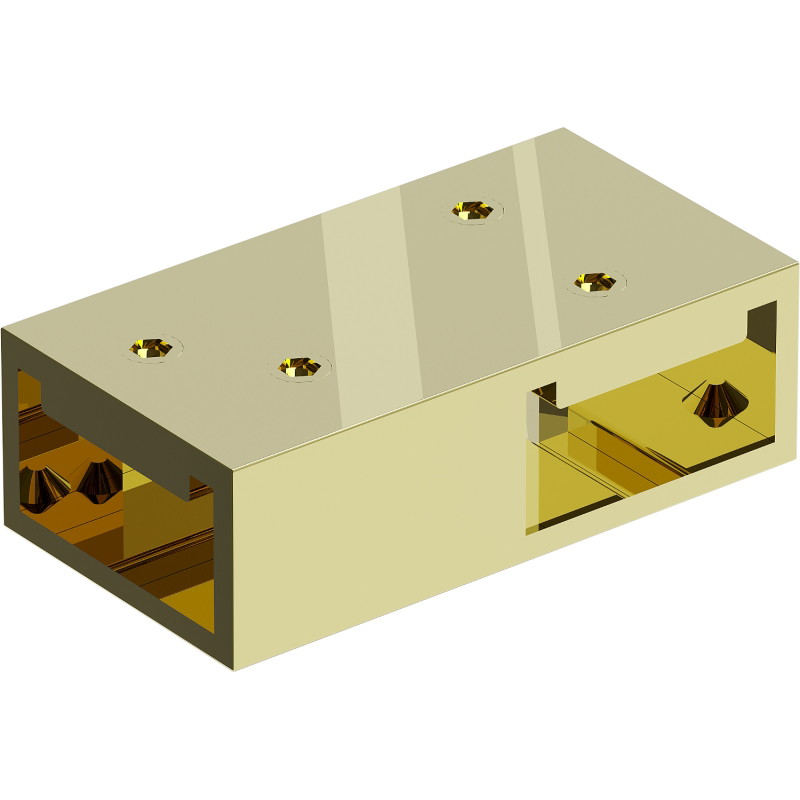 Mexen Uni-T T-connector for wall brackets, gold - 800-09-50