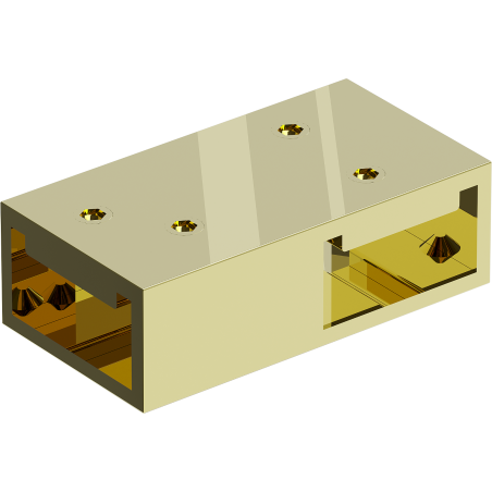 Mexen T-connector for wall brackets, gold - 800-09-50