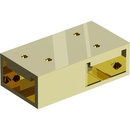 Mexen Uni-T T-connector for wall brackets, gold - 800-09-50