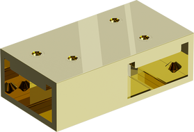 Mexen Uni-T T-connector for wall brackets, gold - 800-09-50