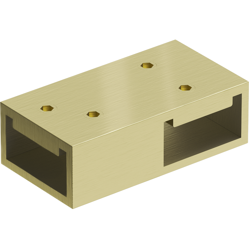 Mexen T-connector for wall brackets, brushed gold - 800-09-55