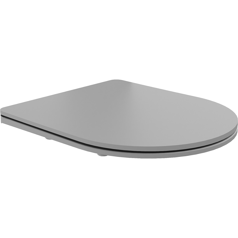 Mexen slim slow-closing seat, duroplast, light grey matte - 39740061